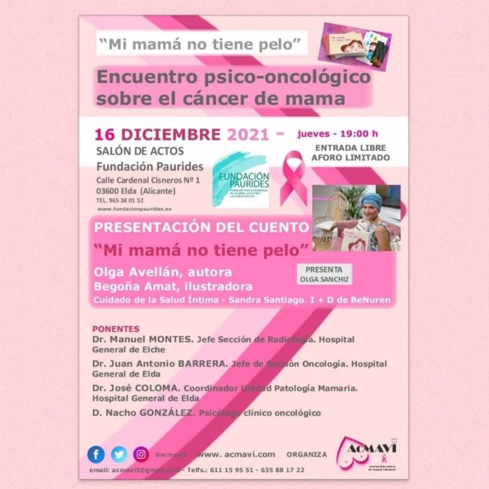Portada pancarta "Mi mamá no tiene pelo"
